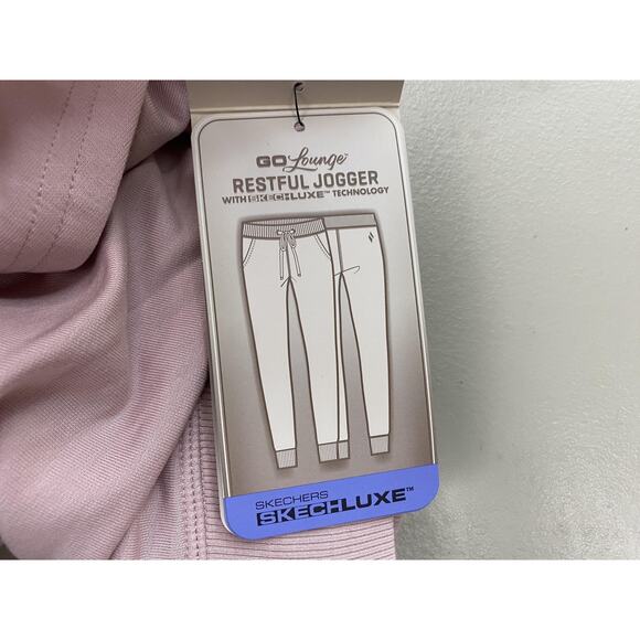 Skechers Go Lounge Restful Jogger Pants Womens XL Pastel Pink Skechluxe Pockets - Picture 13 of 16